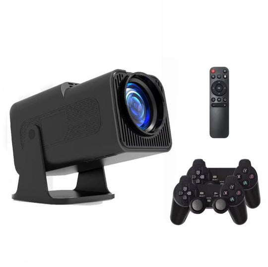 HY320 Game Projector Android 11 System With Wireless Gaming Controller 720P Home Theater(UK Plug)