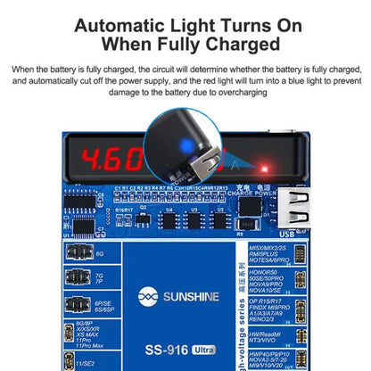 SUNSHINE SS-916 Ultra Charging Activation Fixture 5-9V Adaptive Voltage Support iPhone 16 Series and Android Models - Test Tools by SUNSHINE | Online Shopping UK | buy2fix