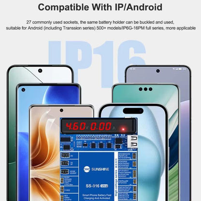 SUNSHINE SS-916 Ultra Charging Activation Fixture 5-9V Adaptive Voltage Support iPhone 16 Series and Android Models - Test Tools by SUNSHINE | Online Shopping UK | buy2fix