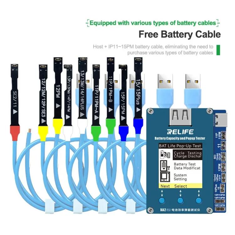 RELIFE XA2 Pro Battery Health Rate Tester No External Cable Battery Efficiency Popup Tester - Test Tools by RELIFE | Online Shopping UK | buy2fix