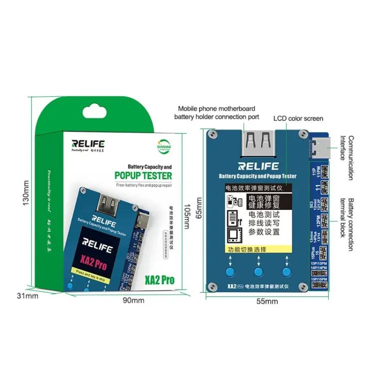 RELIFE XA2 Pro Battery Health Rate Tester No External Cable Battery Efficiency Popup Tester - Test Tools by RELIFE | Online Shopping UK | buy2fix
