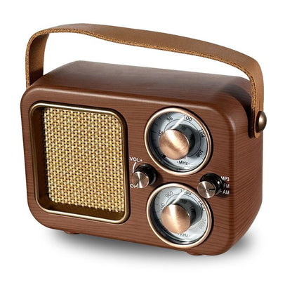 Retro Multifunctional Radio Bluetooth Speaker Handhled Audio Decoration Ornament(Woven Surface) - Desktop Speaker by buy2fix | Online Shopping UK | buy2fix