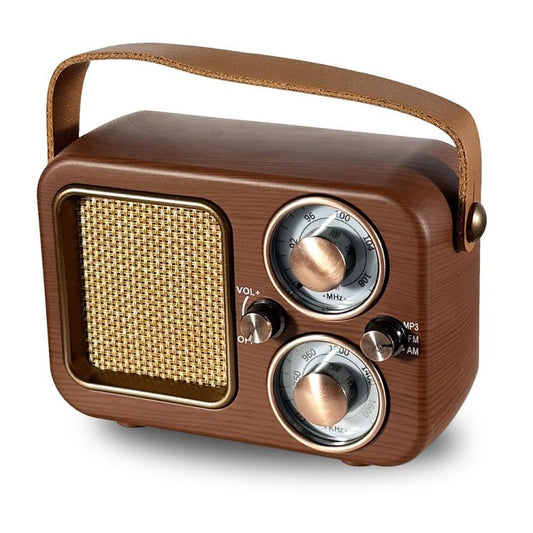 Retro Multifunctional Radio Bluetooth Speaker Handhled Audio Decoration Ornament(Woven Surface) - Desktop Speaker by buy2fix | Online Shopping UK | buy2fix