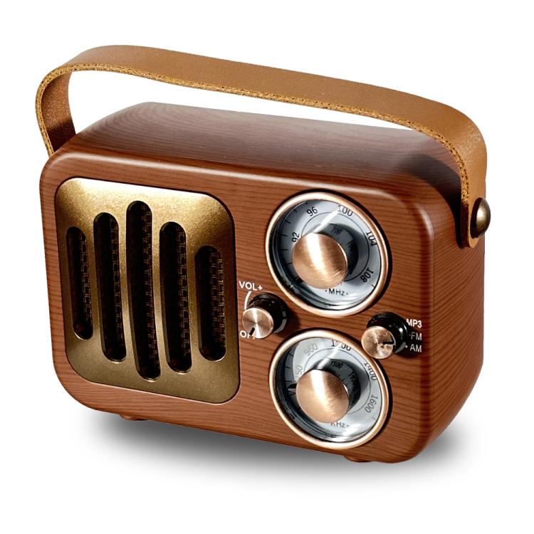 Retro Multifunctional Radio Bluetooth Speaker Handhled Audio Decoration Ornament(Vertical Grid) - Desktop Speaker by buy2fix | Online Shopping UK | buy2fix