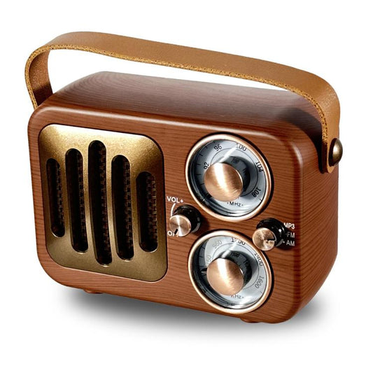 Retro Multifunctional Radio Bluetooth Speaker Handhled Audio Decoration Ornament(Vertical Grid) - Desktop Speaker by buy2fix | Online Shopping UK | buy2fix