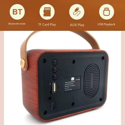 Retro Multifunctional Radio Bluetooth Speaker Handhled Audio Decoration Ornament(Vertical Grid) - Desktop Speaker by buy2fix | Online Shopping UK | buy2fix