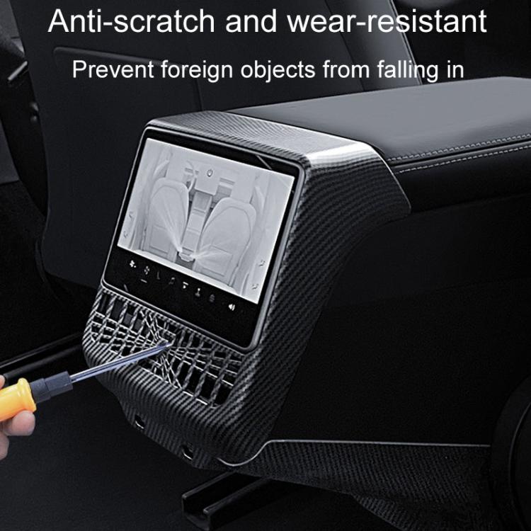 For Tesla New Model 3 / Y Car Rear Air Conditioning Vent Protection Frame, Style: Matte Black - Car Interior Mouldings by buy2fix | Online Shopping UK | buy2fix