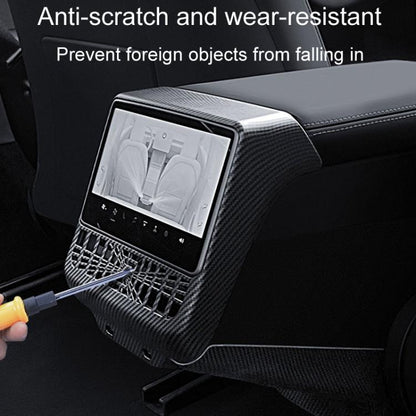 For Tesla New Model 3 / Y Car Rear Air Conditioning Vent Protection Frame, Style: Matte Black - Car Interior Mouldings by buy2fix | Online Shopping UK | buy2fix