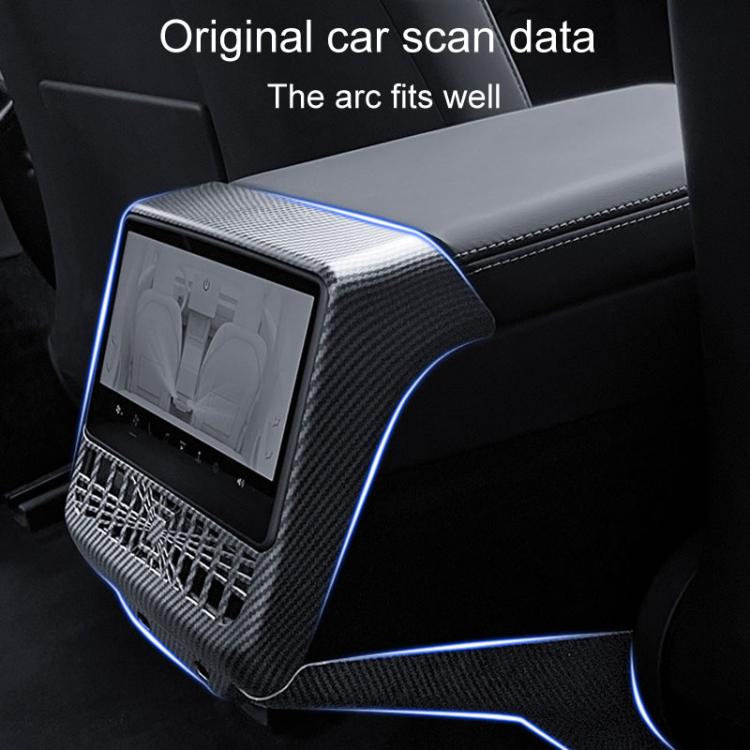 For Tesla New Model 3 / Y Car Rear Air Conditioning Vent Protection Frame, Style: Matte Black - Car Interior Mouldings by buy2fix | Online Shopping UK | buy2fix