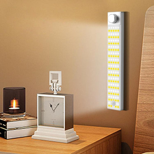 LED Cabinet Light Magnetic Motion Sensor Rechargeable Lamp 128 LEDs 3-color Temperature XN01 - Sensor LED Lights by buy2fix | Online Shopping UK | buy2fix