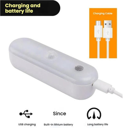 Magnetic LED Cabinet Light Motion Sensor Rechargeable Lamp 20 LEDs 3-color Temperature A68-3A-11cm - Sensor LED Lights by buy2fix | Online Shopping UK | buy2fix