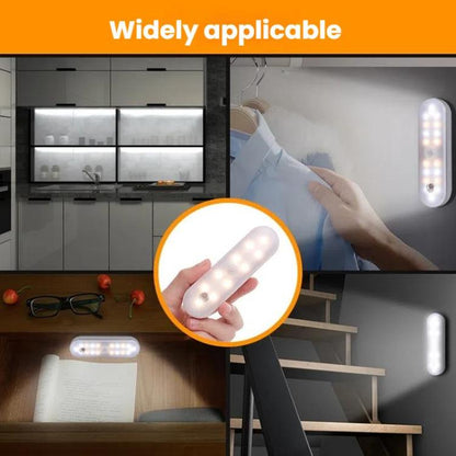 Magnetic LED Cabinet Light Motion Sensor Rechargeable Lamp 20 LEDs 3-color Temperature A68-3A-11cm - Sensor LED Lights by buy2fix | Online Shopping UK | buy2fix