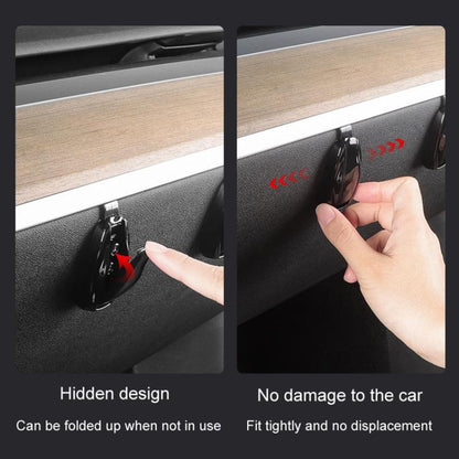 For Tesla Model 3 / Y 2022-2024 Passenger Concealed Glove Box Hook(Black) - Auto Fastener & Clips by buy2fix | Online Shopping UK | buy2fix