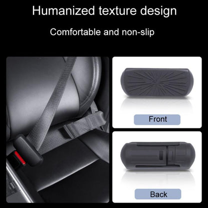 For Tesla Model 3 / Y Car Seat Belt Anti-Collision Silicone Protective Cover(Black) - Seat Belts & Padding by buy2fix | Online Shopping UK | buy2fix