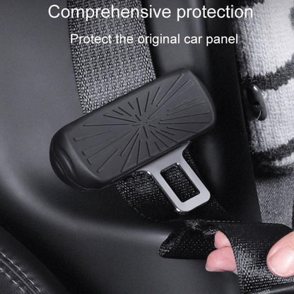 For Tesla Model 3 / Y Car Seat Belt Anti-Collision Silicone Protective Cover(Black) - Seat Belts & Padding by buy2fix | Online Shopping UK | buy2fix
