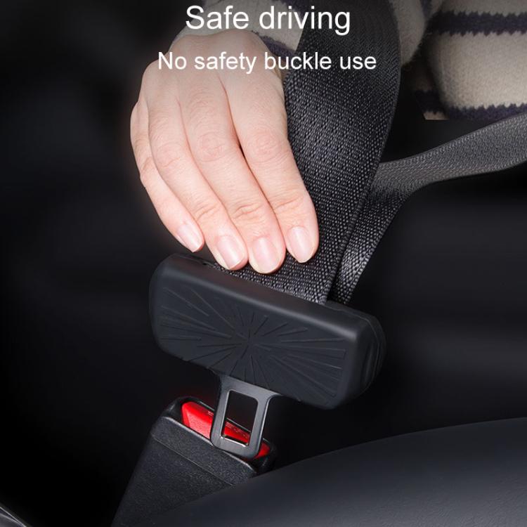 For Tesla Model 3 / Y Car Seat Belt Anti-Collision Silicone Protective Cover(Black) - Seat Belts & Padding by buy2fix | Online Shopping UK | buy2fix