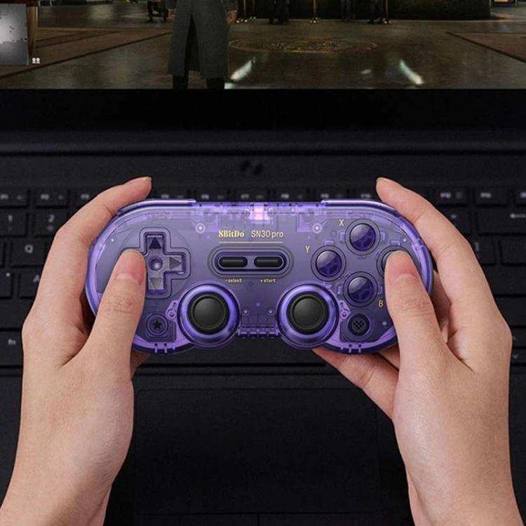 8BitDo SN30 Pro Retro Special Edition Translucent Wireless Bluetooth Multi-Platform Gamepad(Green) - Gamepads by 8BitDo | Online Shopping UK | buy2fix