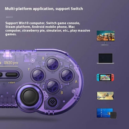 8BitDo SN30 Pro Retro Special Edition Translucent Wireless Bluetooth Multi-Platform Gamepad(Green) - Gamepads by 8BitDo | Online Shopping UK | buy2fix