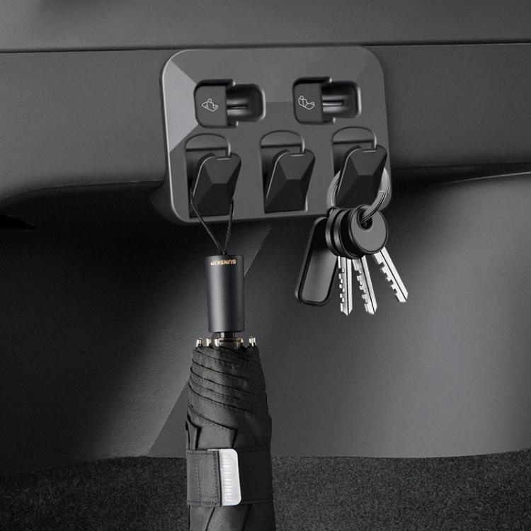 For Tesla Model Y Car Hidden Trunk Modification Button Folding Hook(Black) - Auto Fastener & Clips by buy2fix | Online Shopping UK | buy2fix
