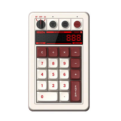 8BitDo Retro18 Tri-mode Connection Computer Mechanical Numeric Keyboard Counter 2 In 1(Red Fami Version) - Mini Keyboard by 8BitDo | Online Shopping UK | buy2fix