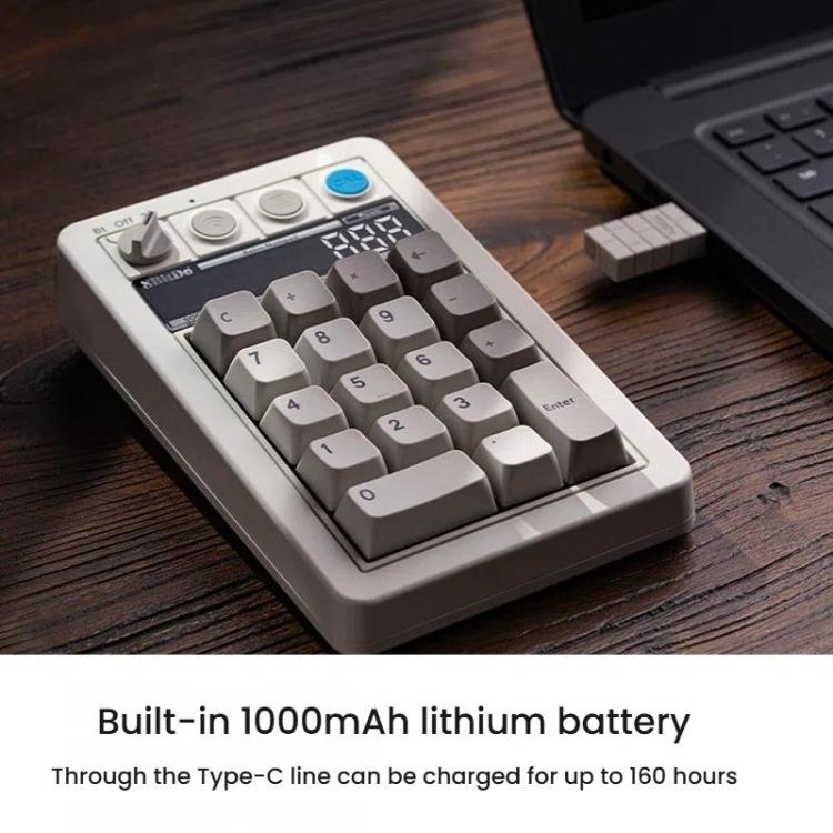8BitDo Retro18 Tri-mode Connection Computer Mechanical Numeric Keyboard Counter 2 In 1(Light Gray M Version) - Mini Keyboard by 8BitDo | Online Shopping UK | buy2fix