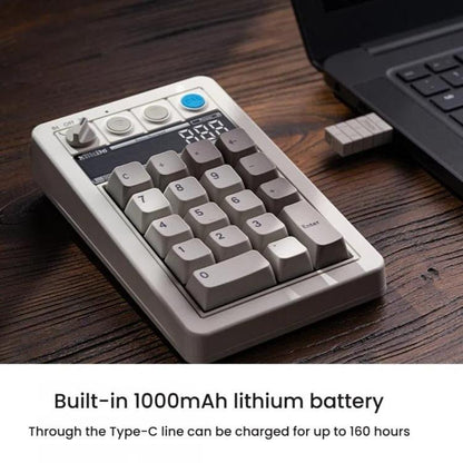 8BitDo Retro18 Tri-mode Connection Computer Mechanical Numeric Keyboard Counter 2 In 1(Light Gray M Version) - Mini Keyboard by 8BitDo | Online Shopping UK | buy2fix