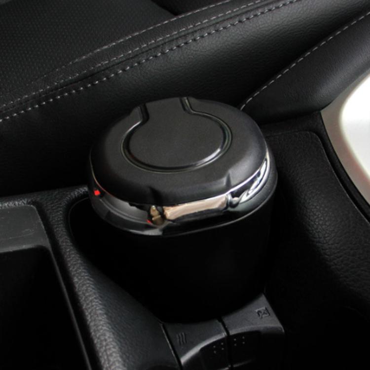 N09A Car Removable Cigarette Ashtray With Light And Lid(Silver) - Ashtrays by buy2fix | Online Shopping UK | buy2fix