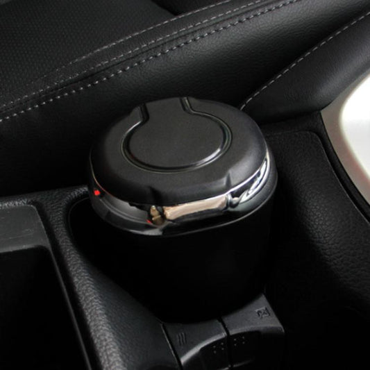 N09A Car Removable Cigarette Ashtray With Light And Lid(Silver) - Ashtrays by buy2fix | Online Shopping UK | buy2fix