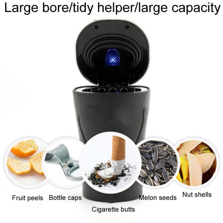 N09A Car Removable Cigarette Ashtray With Light And Lid(Silver) - Ashtrays by buy2fix | Online Shopping UK | buy2fix