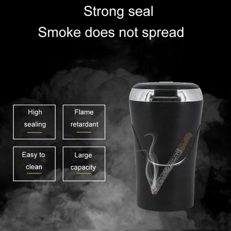 N09A Car Removable Cigarette Ashtray With Light And Lid(Silver) - Ashtrays by buy2fix | Online Shopping UK | buy2fix