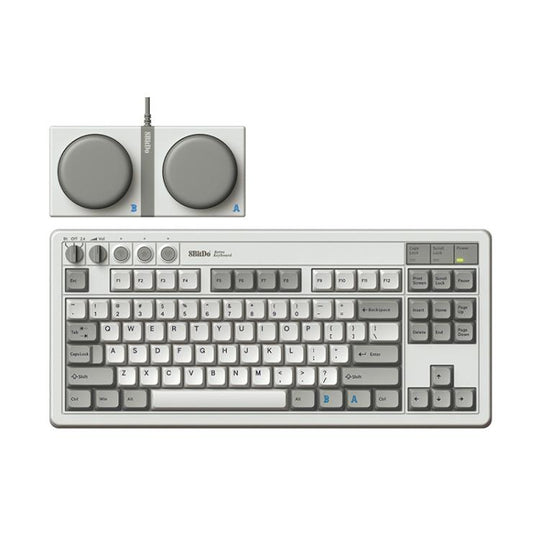 8BitDo Retro87 M Mechanical Keyboard Vintage Wireless Bluetooth / 2.4G / Wired Triple Mode Connection Keyboard(Light Gray)