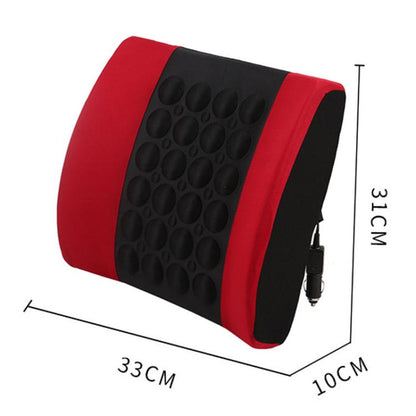 Automotive Universal Electrical Massage Lumbar Cushion Car Lumbar Support Pad(Black And Red) - Seat Accessories by buy2fix | Online Shopping UK | buy2fix
