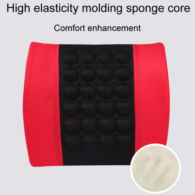 Automotive Universal Electrical Massage Lumbar Cushion Car Lumbar Support Pad(Black And Red) - Seat Accessories by buy2fix | Online Shopping UK | buy2fix