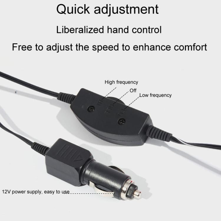 Automotive Universal Electrical Massage Lumbar Cushion Car Lumbar Support Pad(Black And Red) - Seat Accessories by buy2fix | Online Shopping UK | buy2fix