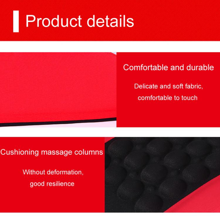 Automotive Universal Electrical Massage Lumbar Cushion Car Lumbar Support Pad(Black And Red) - Seat Accessories by buy2fix | Online Shopping UK | buy2fix