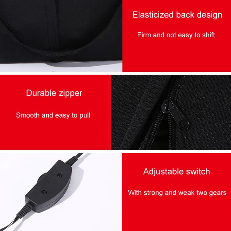 Automotive Universal Electrical Massage Lumbar Cushion Car Lumbar Support Pad(Black) - Seat Accessories by buy2fix | Online Shopping UK | buy2fix