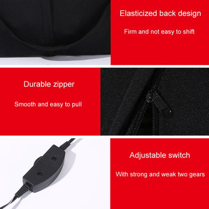 Automotive Universal Electrical Massage Lumbar Cushion Car Lumbar Support Pad(Black And Red) - Seat Accessories by buy2fix | Online Shopping UK | buy2fix