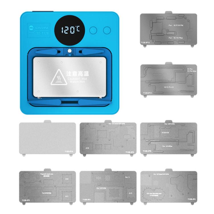 SUNSHINE SS-T12B 9 In 1 Mobile Phone Motherboard Smart Repair Heating Platform Kit Support IP7G-16PM/Android Universal - Repair Platform by SUNSHINE | Online Shopping UK | buy2fix