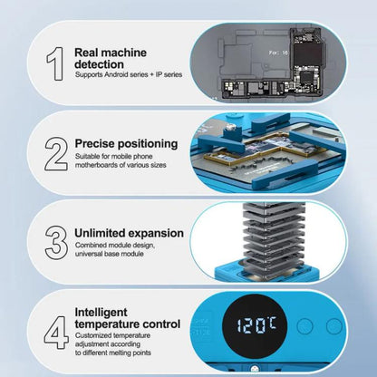 SUNSHINE SS-T12B 13 In 1 Mobile Phone Motherboard Smart Repair Heating Platform Kit Support IP7G-16PM/Android Universal - Repair Platform by SUNSHINE | Online Shopping UK | buy2fix