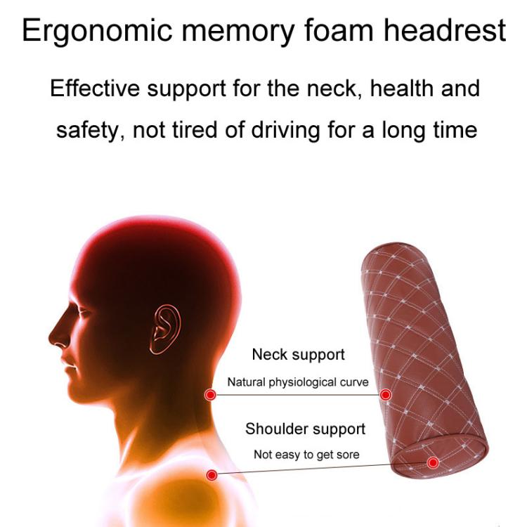 Cylinder Model Car Headrest Neck And Waist Protection Cushion(Brown) - Seat Accessories by buy2fix | Online Shopping UK | buy2fix