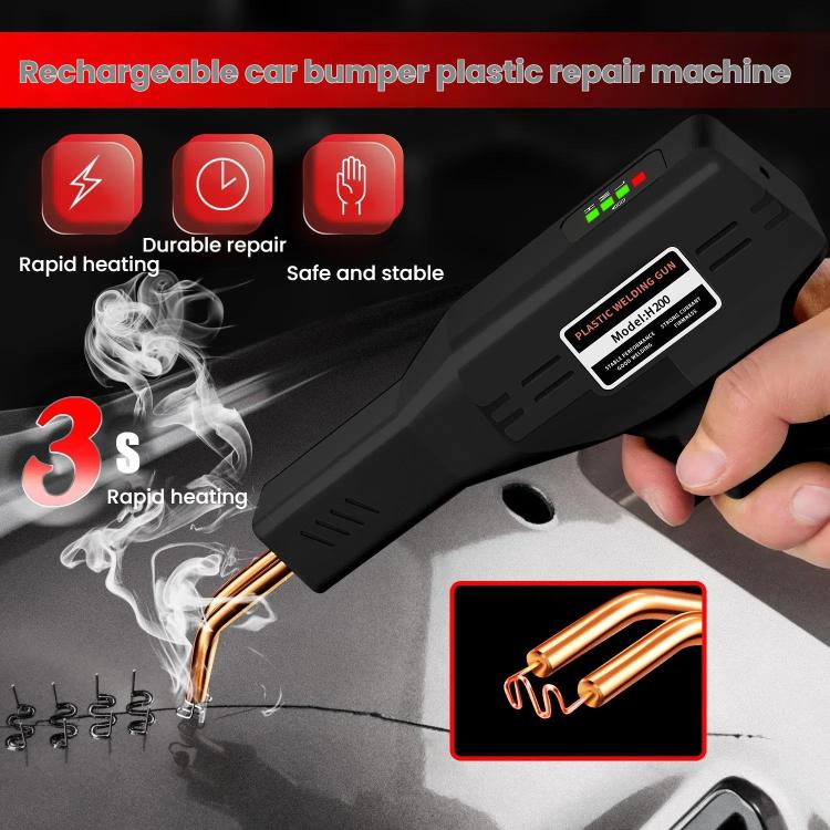 Rechargeable Car Bumper Plastic Repair Welding Machine, Specification: Black+800 Welding Nails - Hand Tool Sets by buy2fix | Online Shopping UK | buy2fix