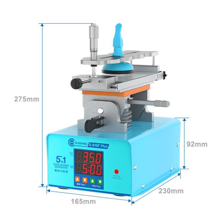 SUNSHINE S-918F Plus 5 In 1 Curved Screen Separator Mobile Phone LCD Screen Repair Separator Heating Platform(EU Plug) - Separation Equipment by SUNSHINE | Online Shopping UK | buy2fix