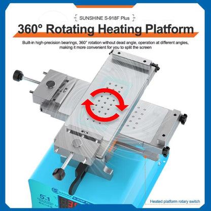 SUNSHINE S-918F Plus 5 In 1 Curved Screen Separator Mobile Phone LCD Screen Repair Separator Heating Platform(EU Plug) - Separation Equipment by SUNSHINE | Online Shopping UK | buy2fix