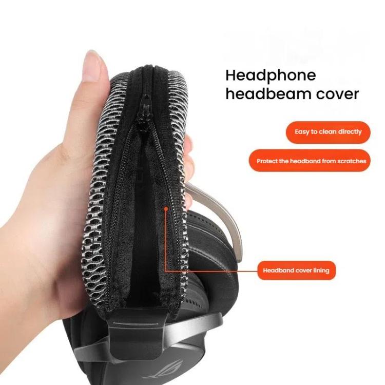 For ASUS ROG Delta S Headphone Head Beam Cover Headband Cushion(Black Grid) - Earmuff & Pad by buy2fix | Online Shopping UK | buy2fix