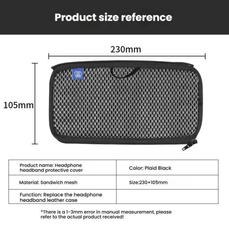 For ASUS ROG Delta S Headphone Head Beam Cover Headband Cushion(Black Grid) - Earmuff & Pad by buy2fix | Online Shopping UK | buy2fix