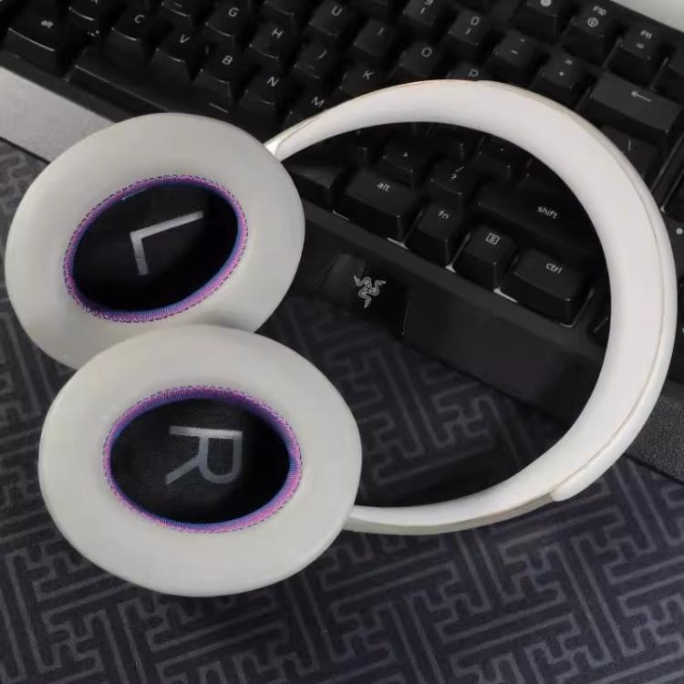 For Bose NC700 Headphone 1pair Lambskin Earpads Contrast Color Earmuffs Sponge Cover(Black Purple) - Earmuff & Pad by buy2fix | Online Shopping UK | buy2fix