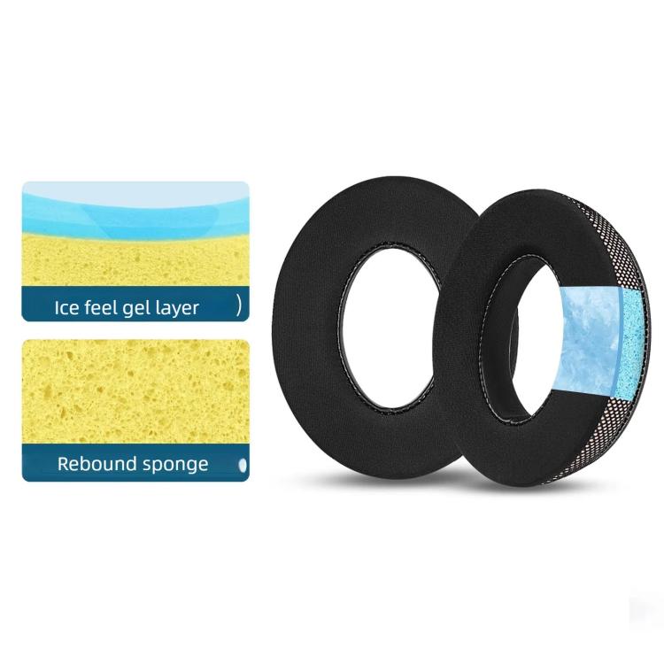 For BOSE QC35 QC45 QC25 Headphone 1pair Gel Ice Earpads Earmuffs Sponge Cover(Blue Net) - Earmuff & Pad by buy2fix | Online Shopping UK | buy2fix