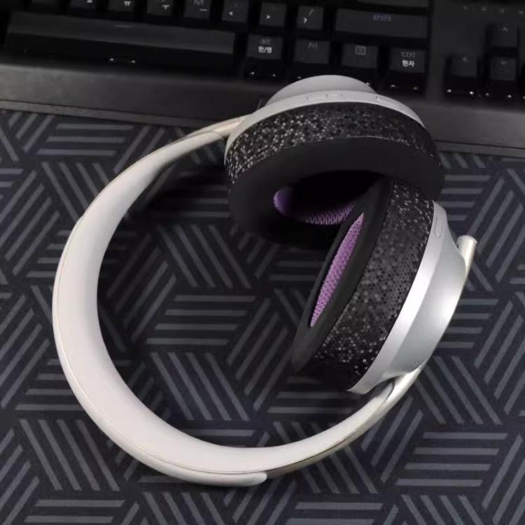For Bose NC700 Headphone 1pair Ice Gel Ear Pads Earmuffs Protective Cover(Honeycomb Ice Black Purple) - Earmuff & Pad by buy2fix | Online Shopping UK | buy2fix