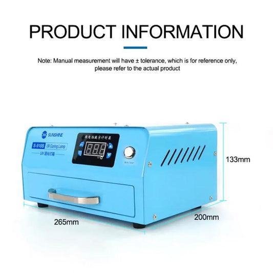 SUNSHINE S-918B UV Curing Filming Box LED High-Power UV Mobile Phone Curved Screen Optical Shadowless Glue Repair Tool(US Plug 110V) - Laminator Machine by SUNSHINE | Online Shopping UK | buy2fix