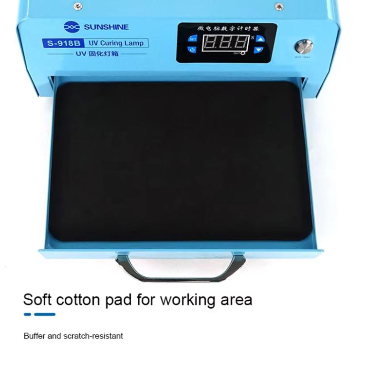 SUNSHINE S-918B UV Curing Filming Box LED High-Power UV Mobile Phone Curved Screen Optical Shadowless Glue Repair Tool(EU Plug 220V) - Laminator Machine by SUNSHINE | Online Shopping UK | buy2fix